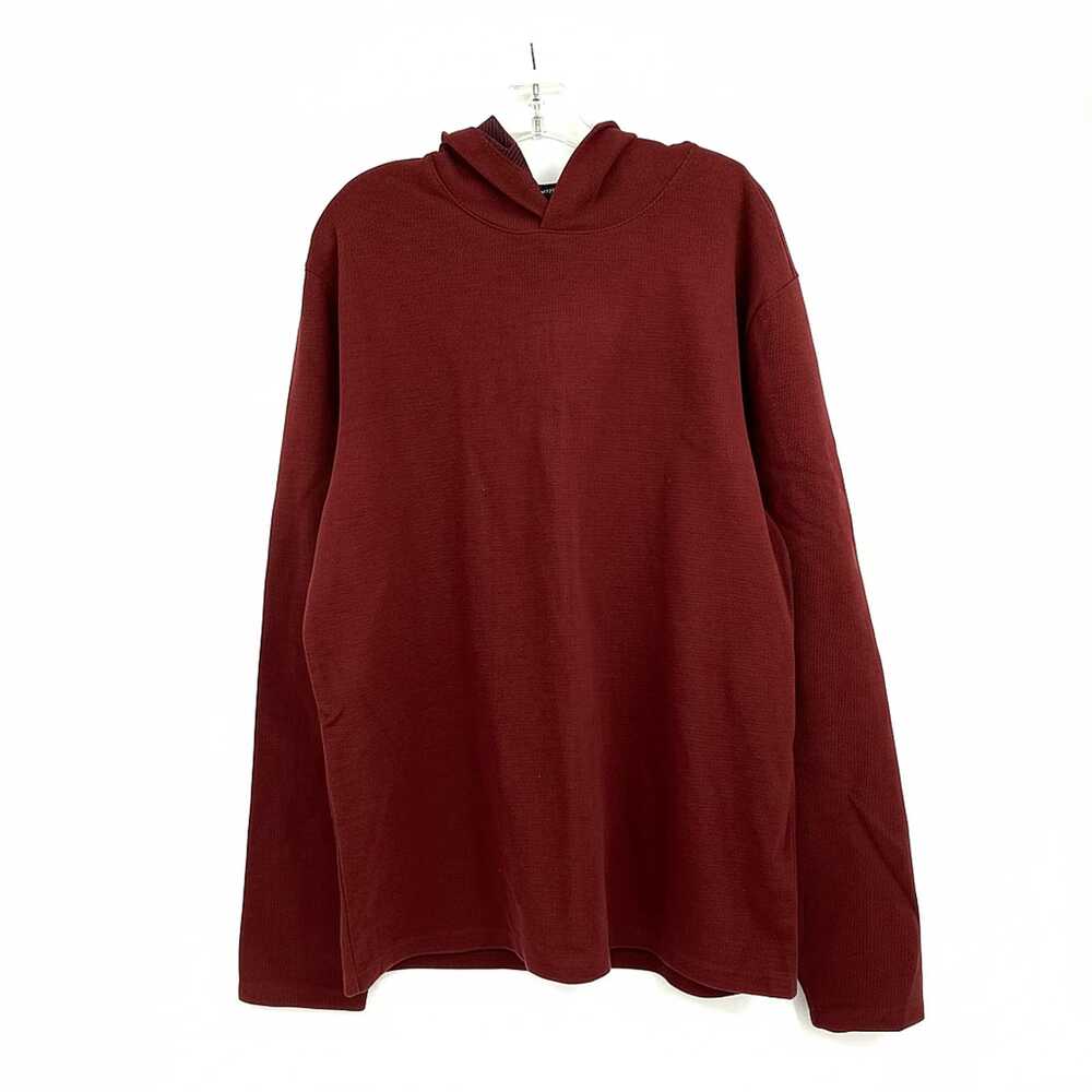 Vince Red Cotton Blend Hoodie Pullover | Men’s XL